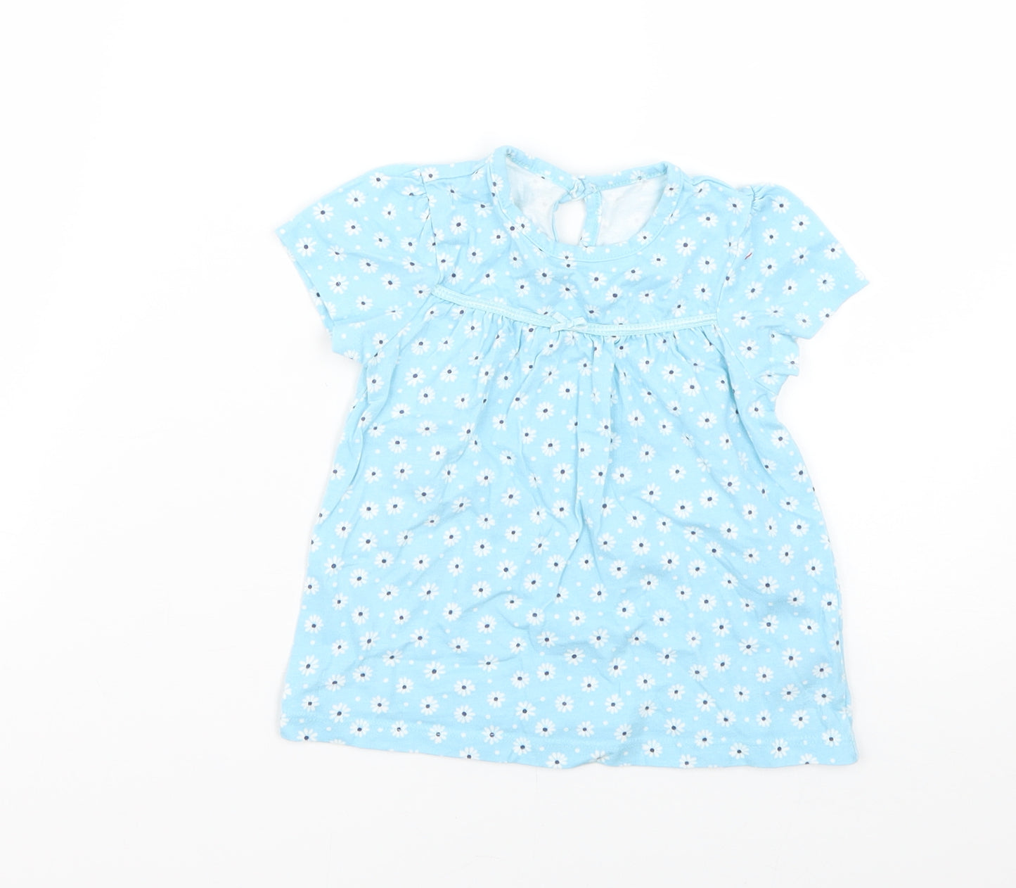 George Baby Blue Geometric  Fit & Flare  Size 9-12 Months