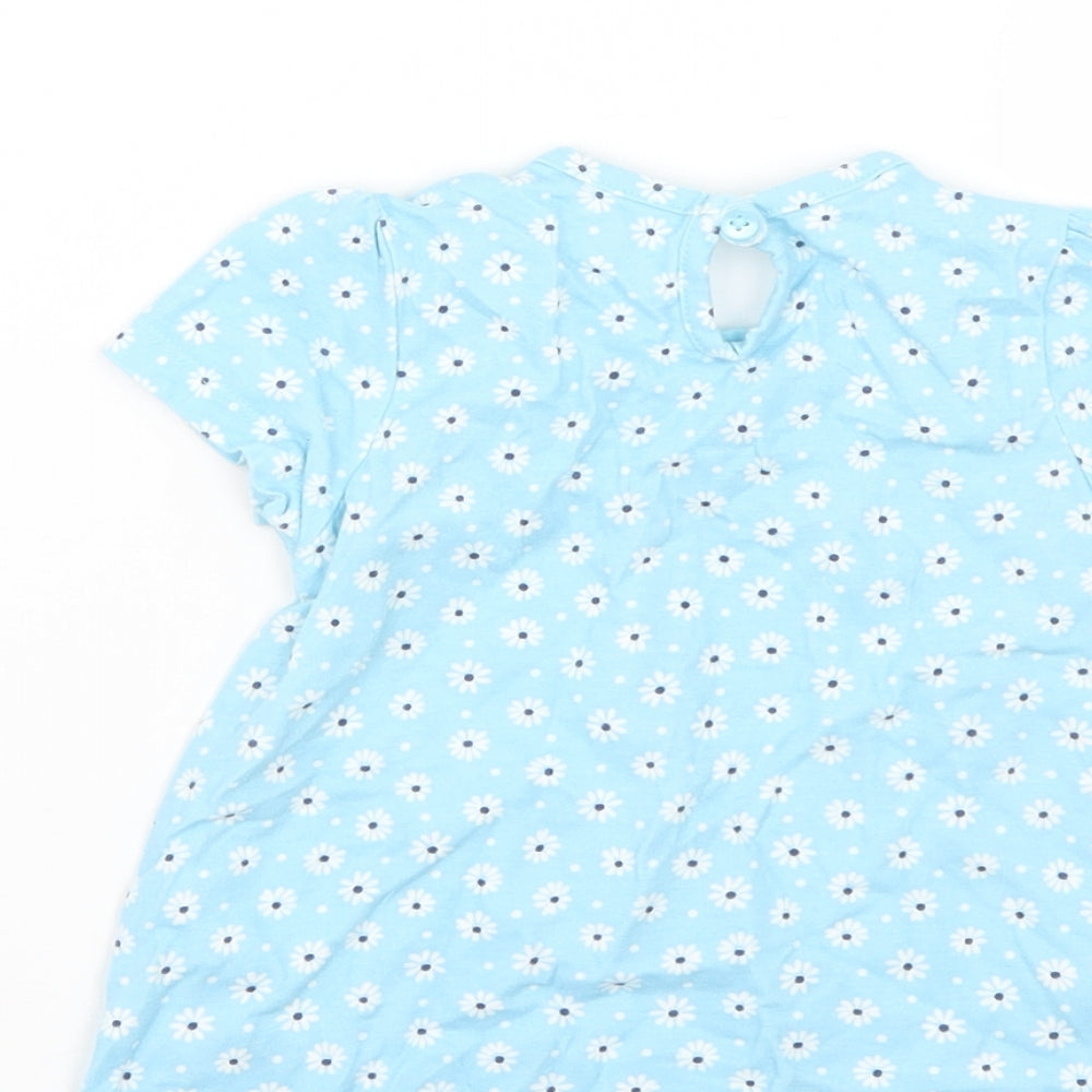 George Baby Blue Geometric  Fit & Flare  Size 9-12 Months