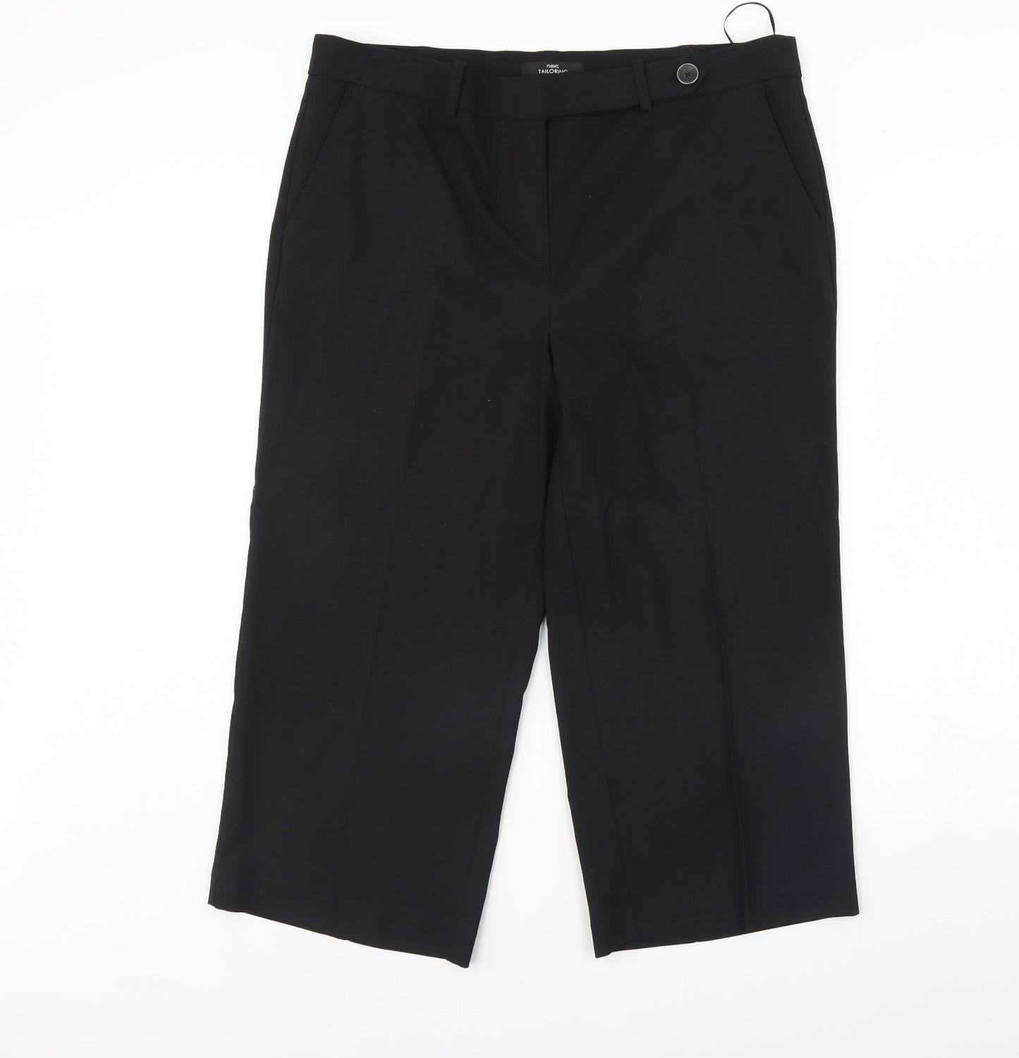 NEXT Womens Black   Cropped Trousers Size 16 L23 in