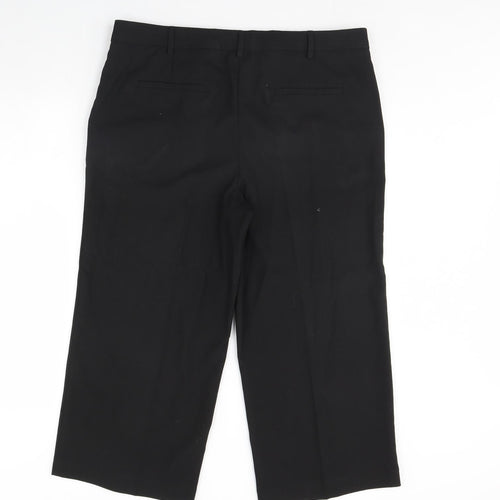 NEXT Womens Black   Cropped Trousers Size 16 L23 in