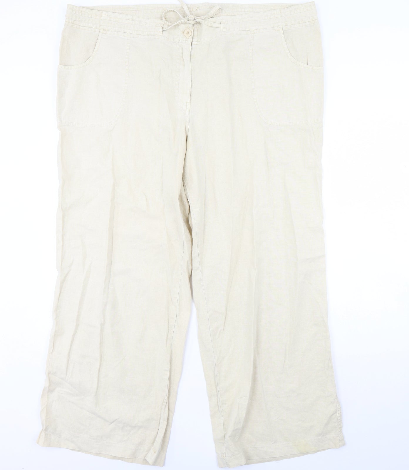 New Look Womens Beige   Trousers  Size 22 L30 in