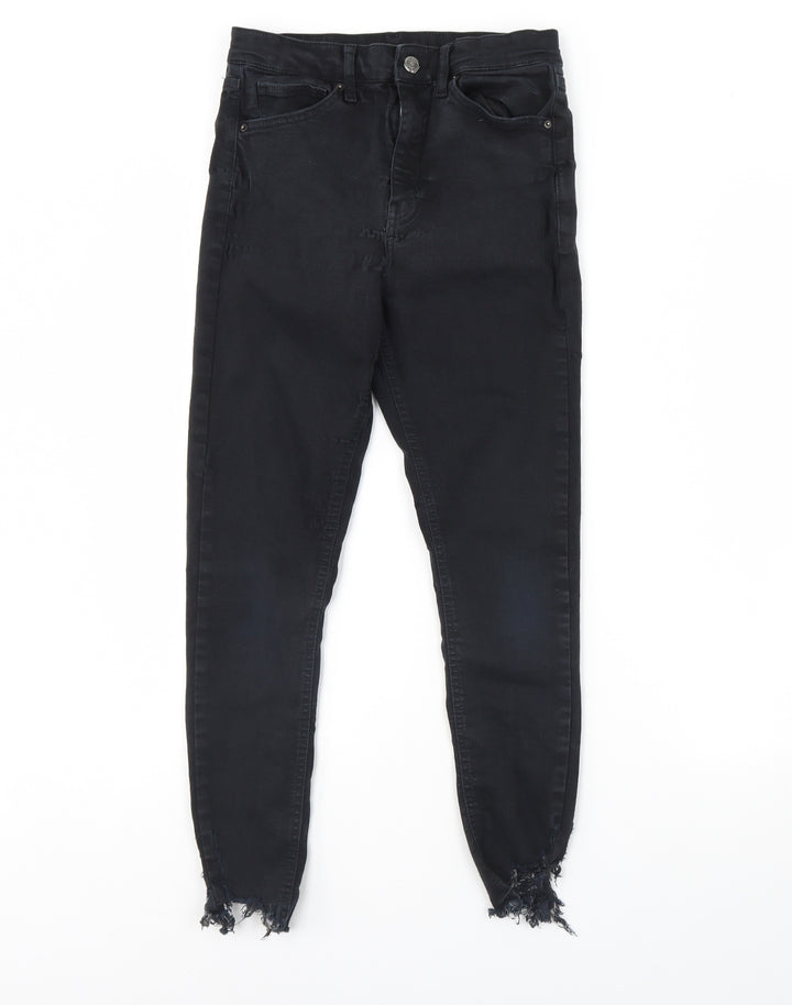 Topshop Womens Black Denim Skinny Jeans Size 28 L28 in
