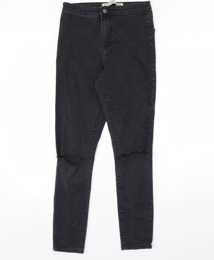 Denim & Co. Womens Black Denim Skinny Jeans Size 12 L28 in