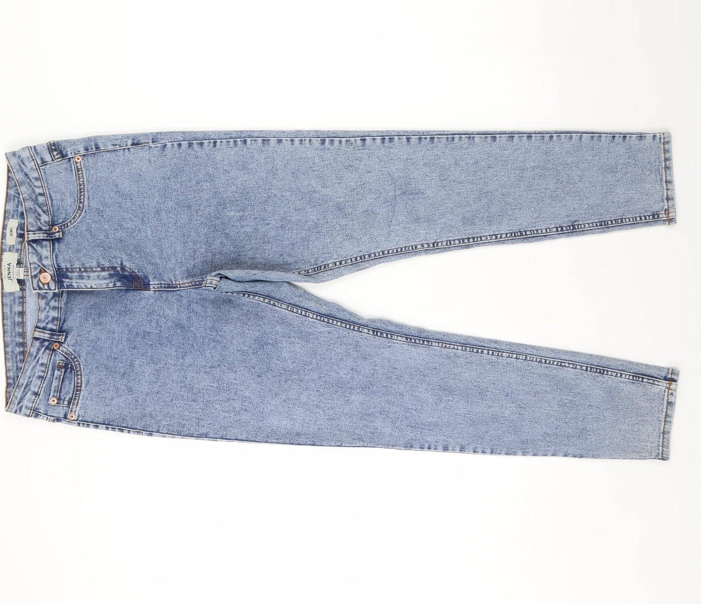 New Look Womens Blue  Denim Straight Jeans Size 14 L30 in