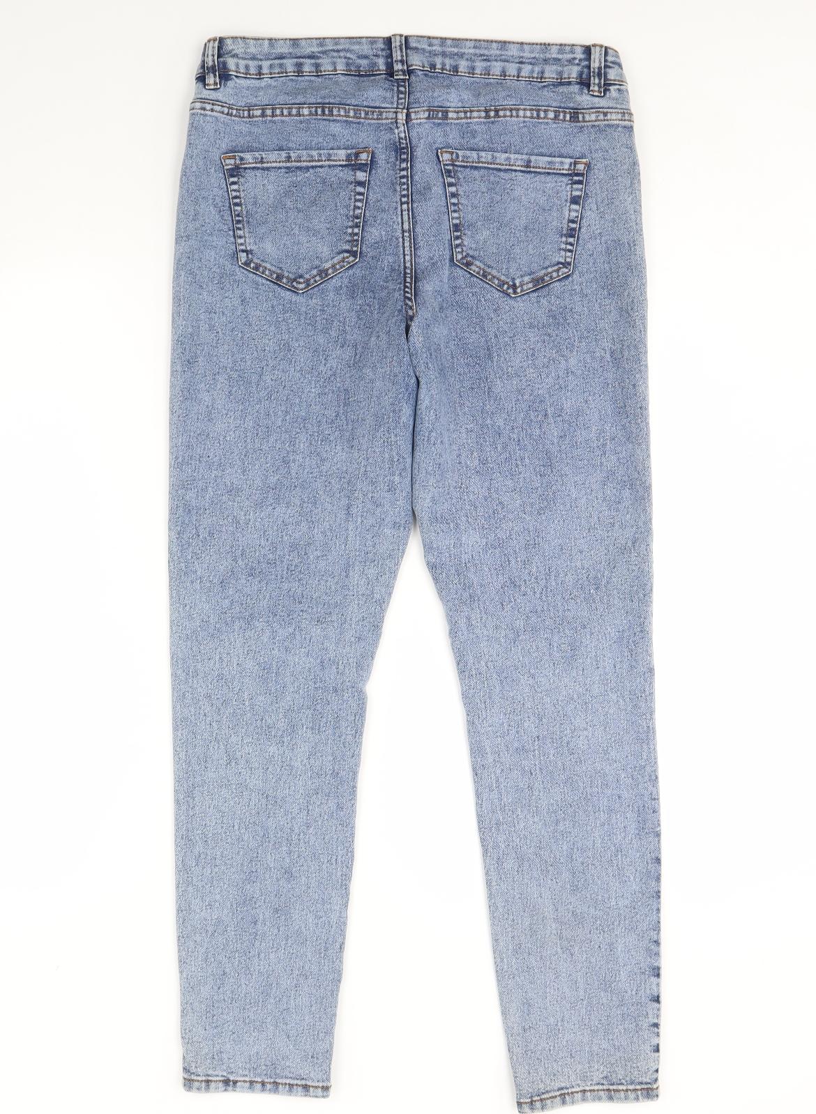 New Look Womens Blue  Denim Straight Jeans Size 14 L30 in