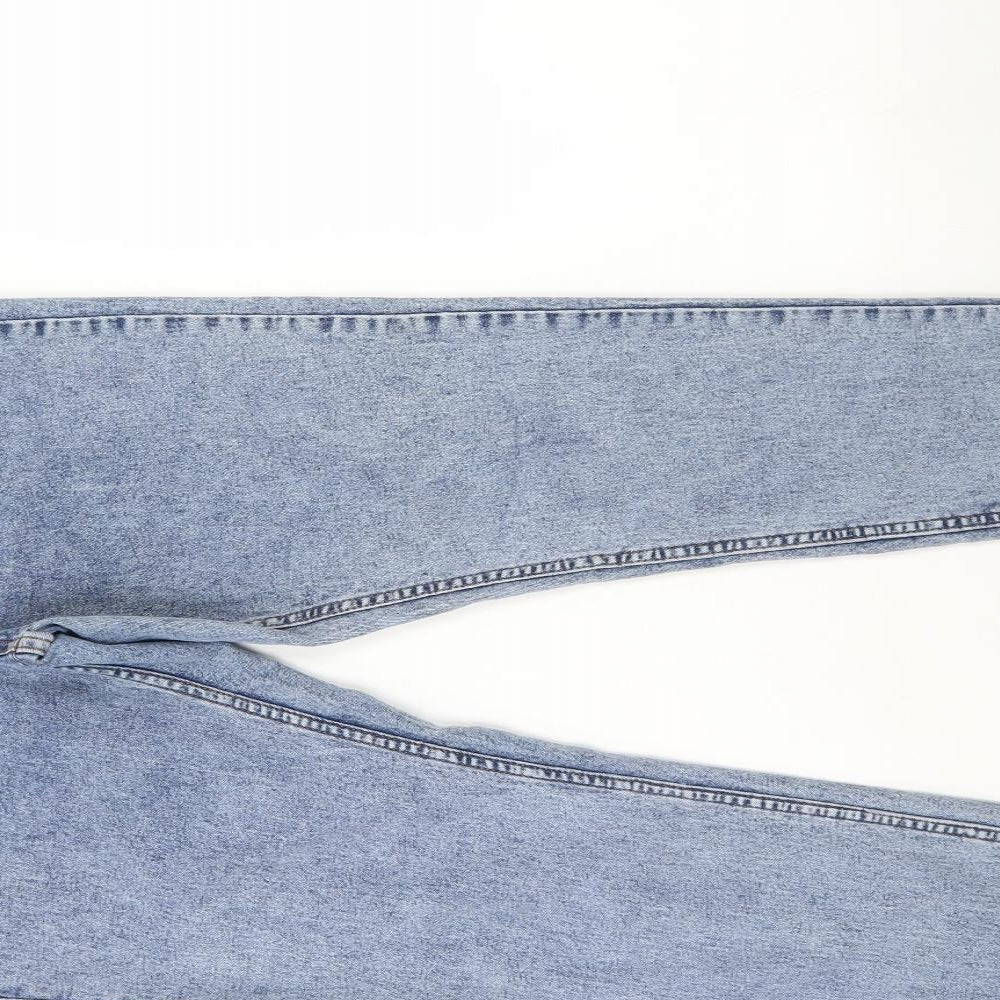 New Look Womens Blue  Denim Straight Jeans Size 14 L30 in