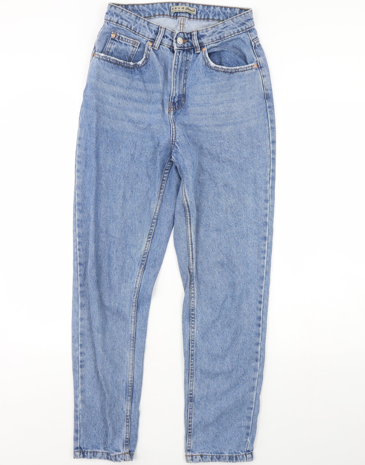 Denim & Co. Womens Blue  Denim Straight Jeans Size 8 L30 in