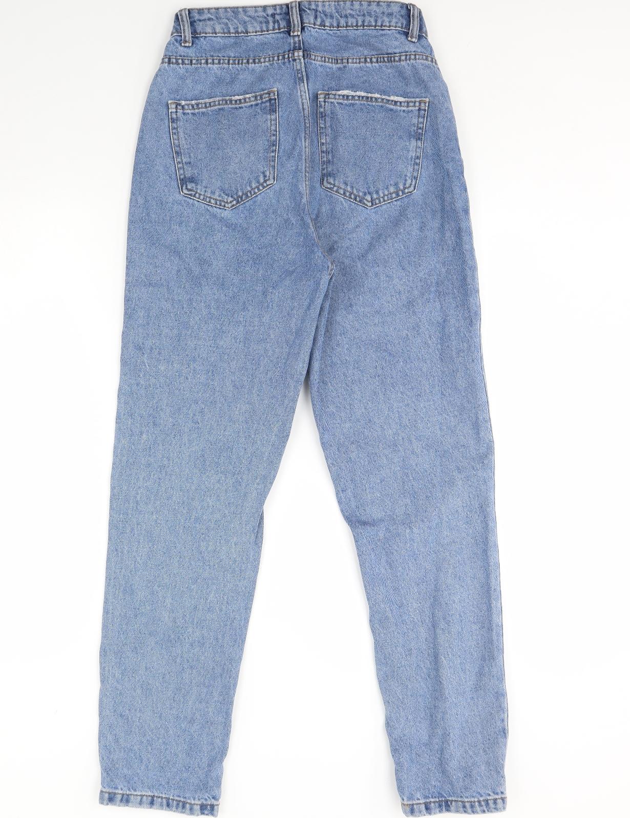 Denim & Co. Womens Blue  Denim Straight Jeans Size 8 L30 in