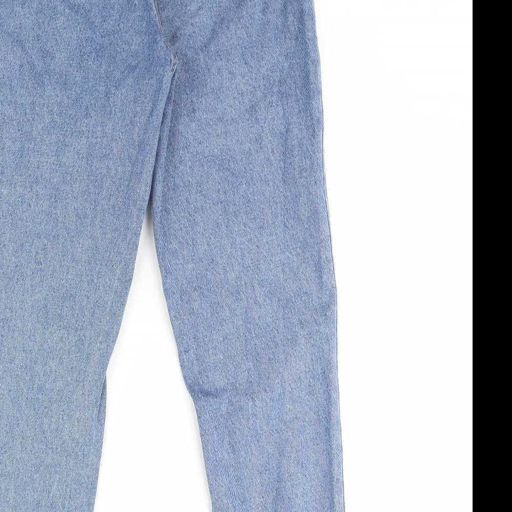 Denim & Co. Womens Blue  Denim Straight Jeans Size 8 L30 in