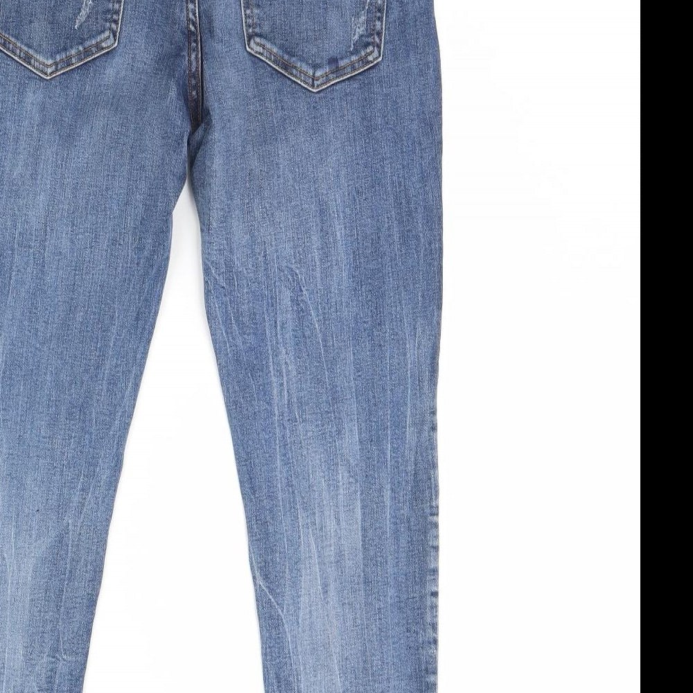 Zara Womens Blue  Denim Straight Jeans Size 12 L30 in
