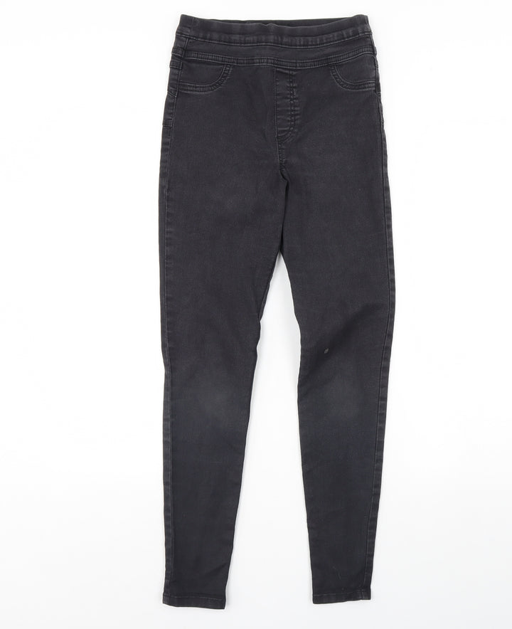 F&F Womens Black  Denim Skinny Jeans Size 8 L28 in