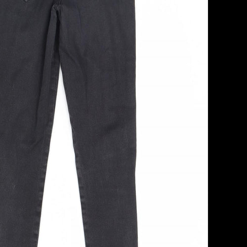 F&F Womens Black  Denim Skinny Jeans Size 8 L28 in