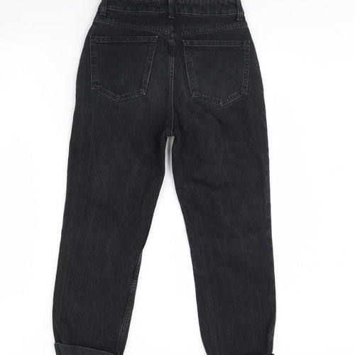 Denim & Co. Womens Black  Denim Straight Jeans Size 8 L28 in