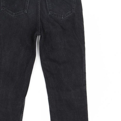 Denim & Co. Womens Black  Denim Straight Jeans Size 8 L28 in