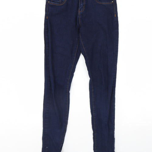 Denim & Co. Womens Blue  Denim Skinny Jeans Size 10 L30 in