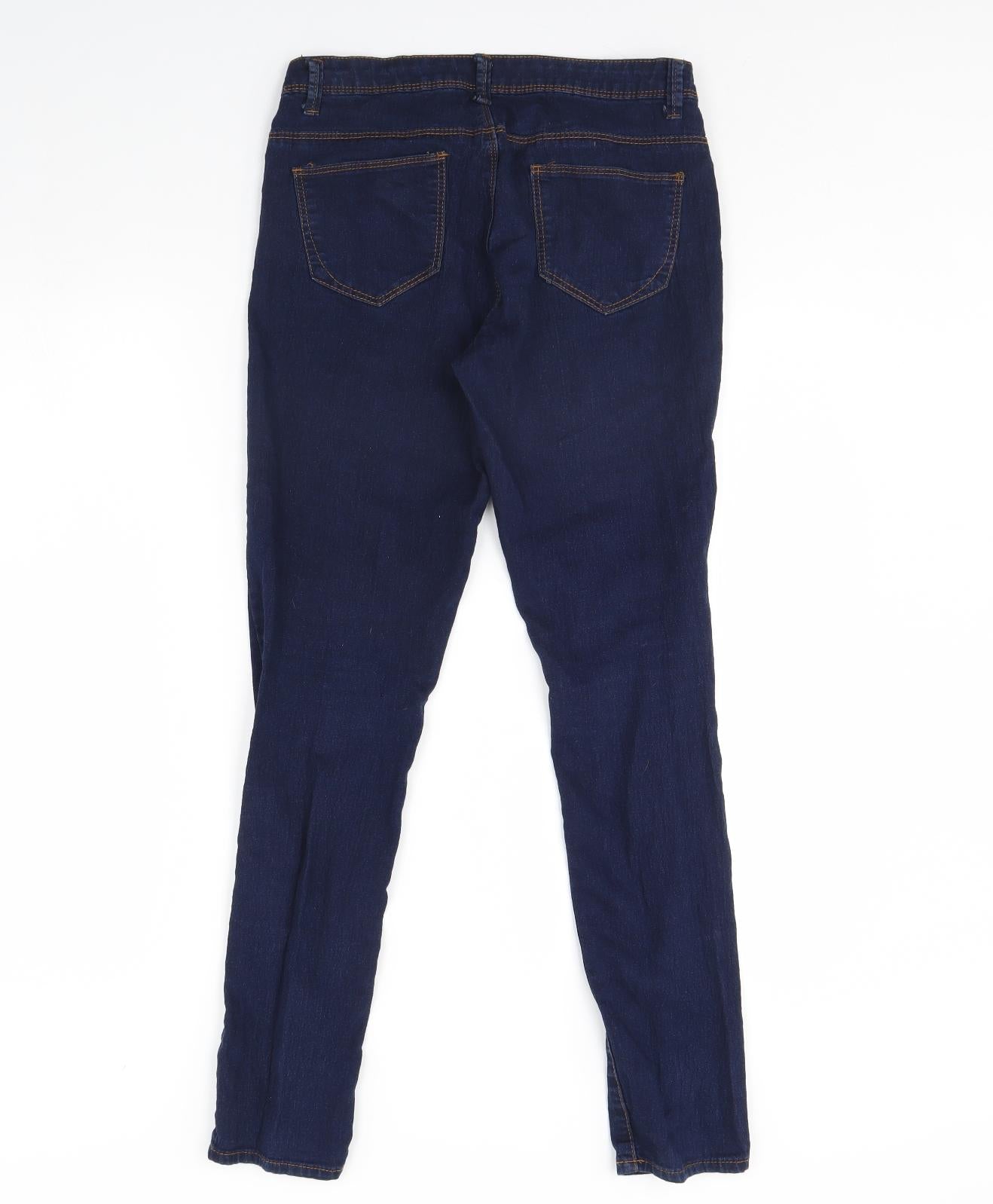 Denim & Co. Womens Blue  Denim Skinny Jeans Size 10 L30 in