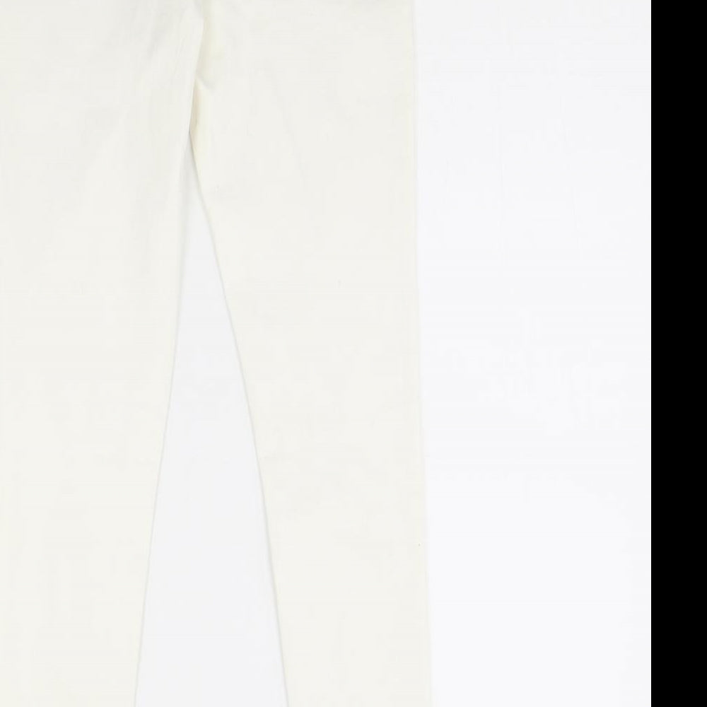 Denim & Co. Womens Ivory  Denim Skinny Jeans Size 9 Years