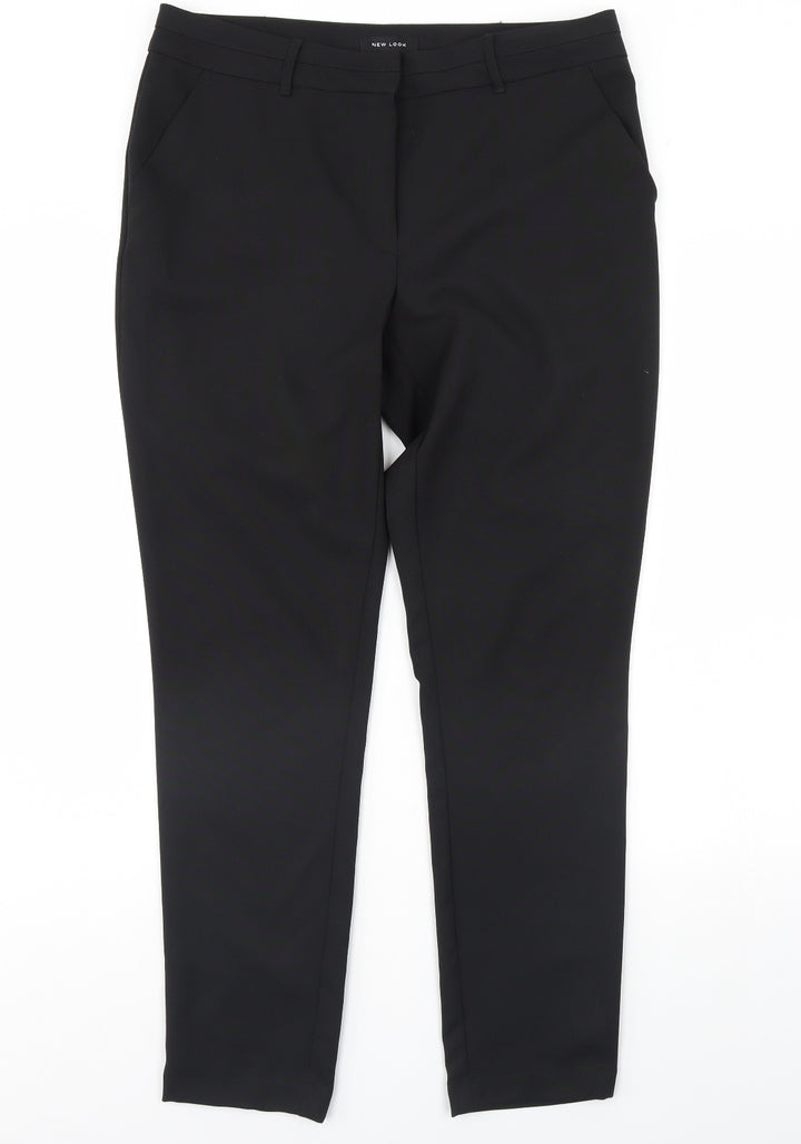 New Look Womens Black Dress Pants Trousers Size 14 L30 in