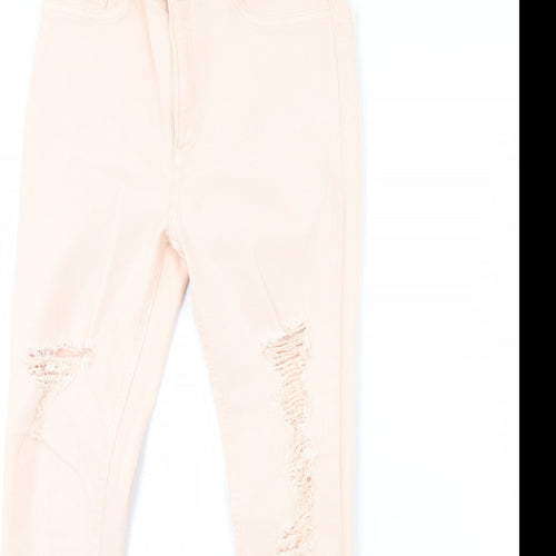 New Look Womens Pink  Denim Skinny Jeans Size 10 L29 in
