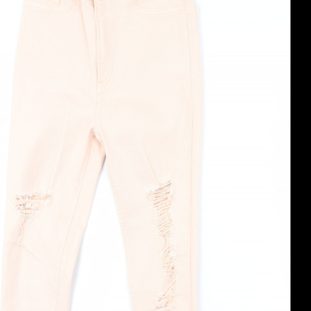 New Look Womens Pink  Denim Skinny Jeans Size 10 L29 in