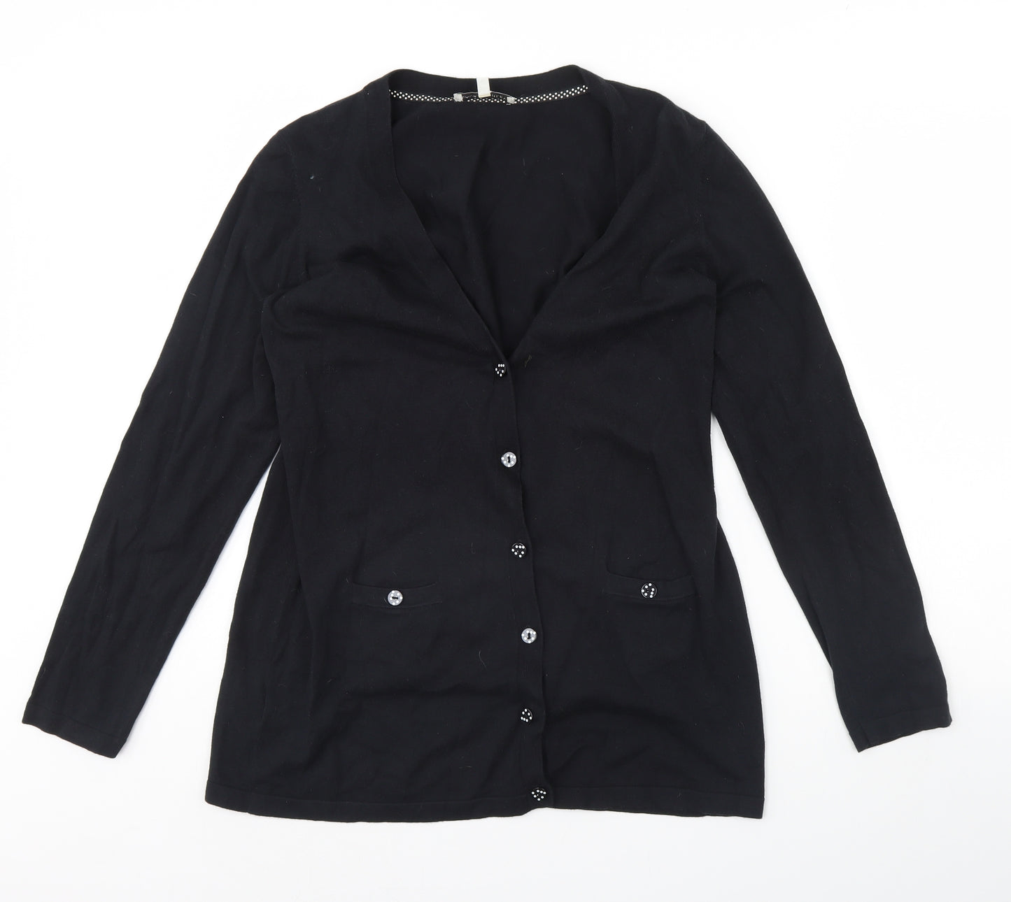 Laura Ashley Womens Black   Cardigan Jumper Size 16