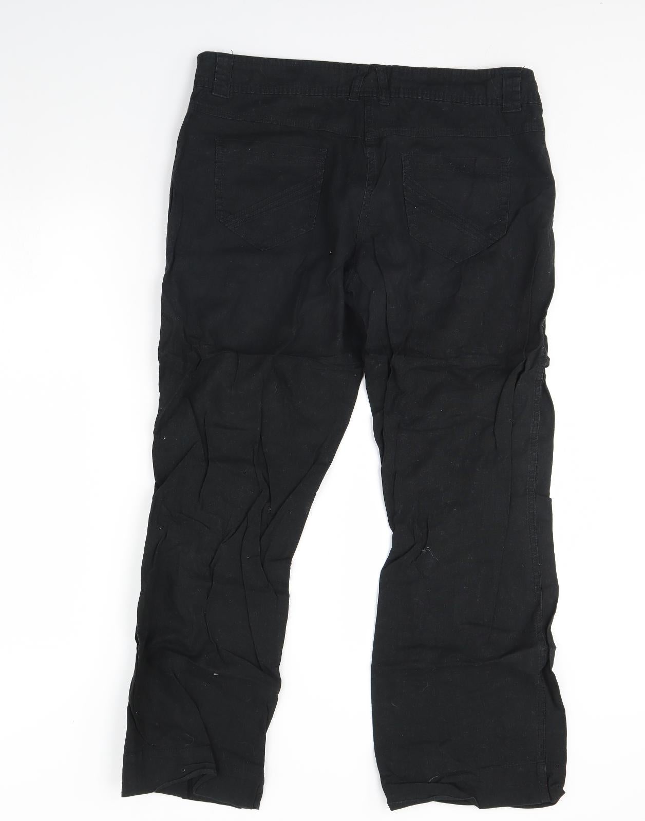George Womens Black   Trousers  Size 14 L30 in