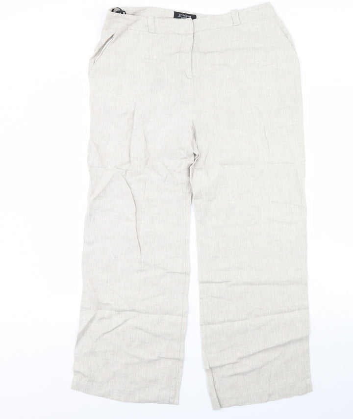 Principles Womens Beige Trousers Size 14 L30 in