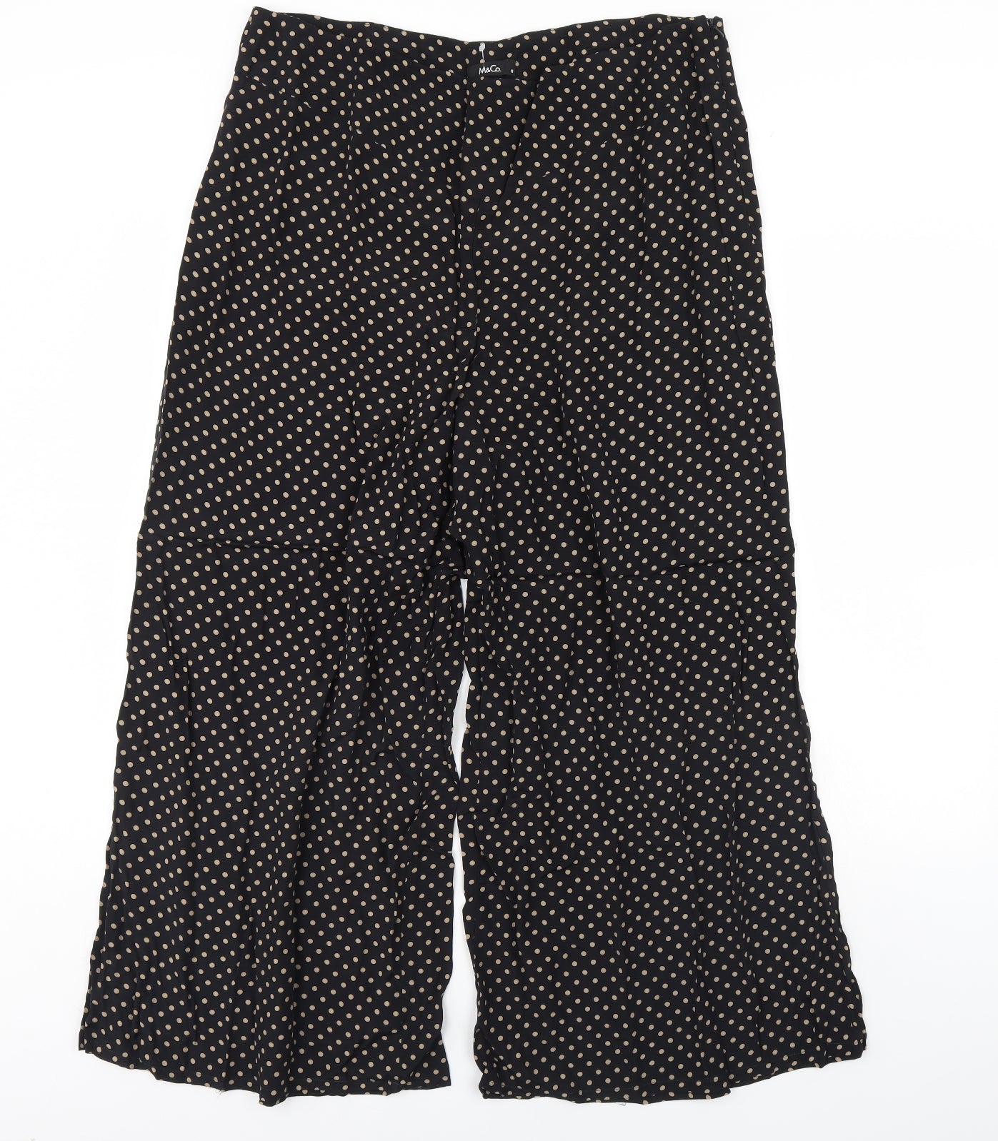 M&Co Womens Black Polka Dot  Trousers  Size 18 L32 in