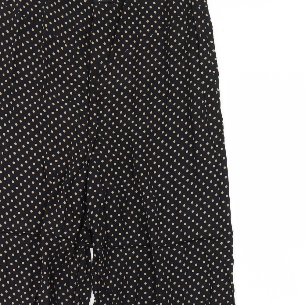 M&Co Womens Black Polka Dot  Trousers  Size 18 L32 in