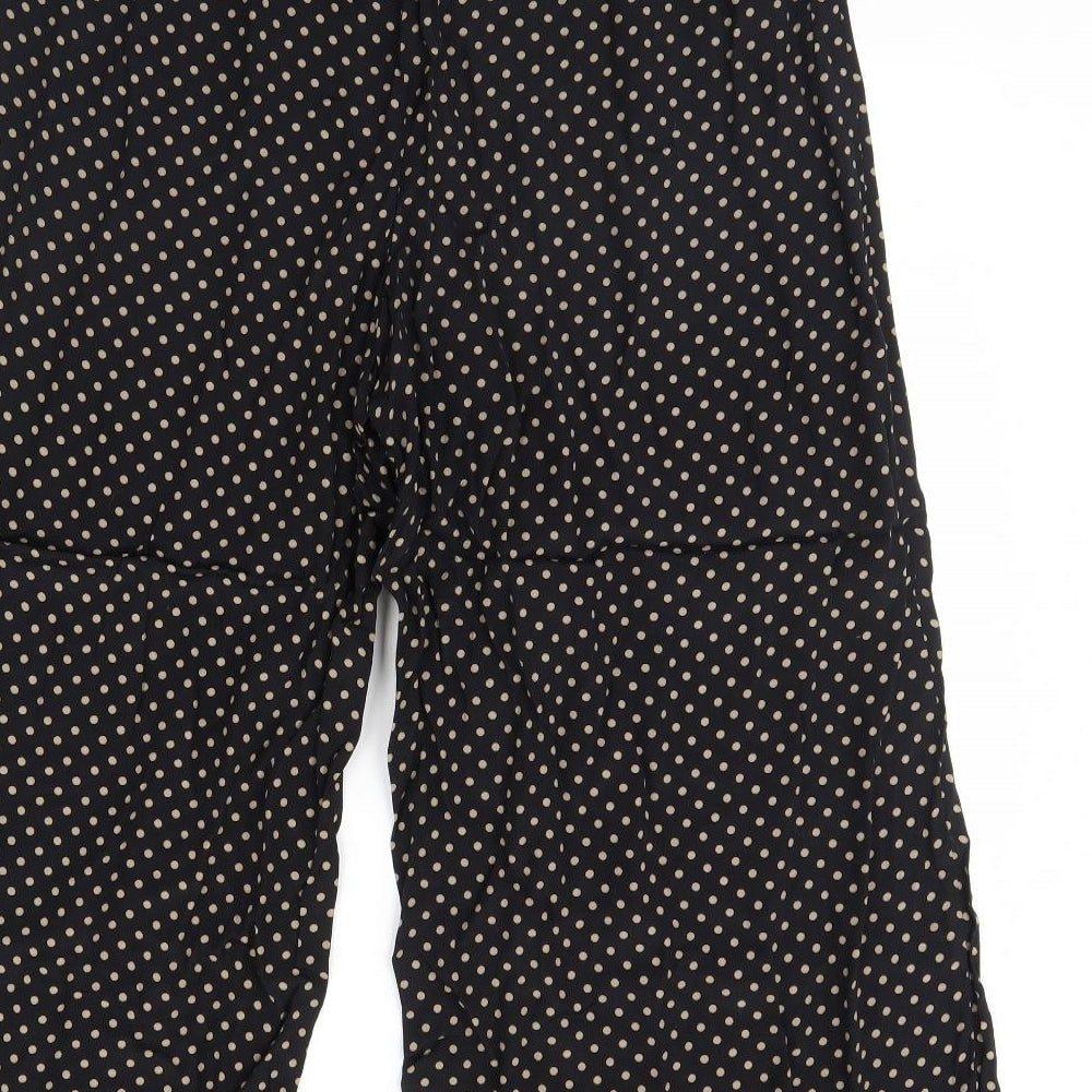 M&Co Womens Black Polka Dot  Trousers  Size 18 L32 in