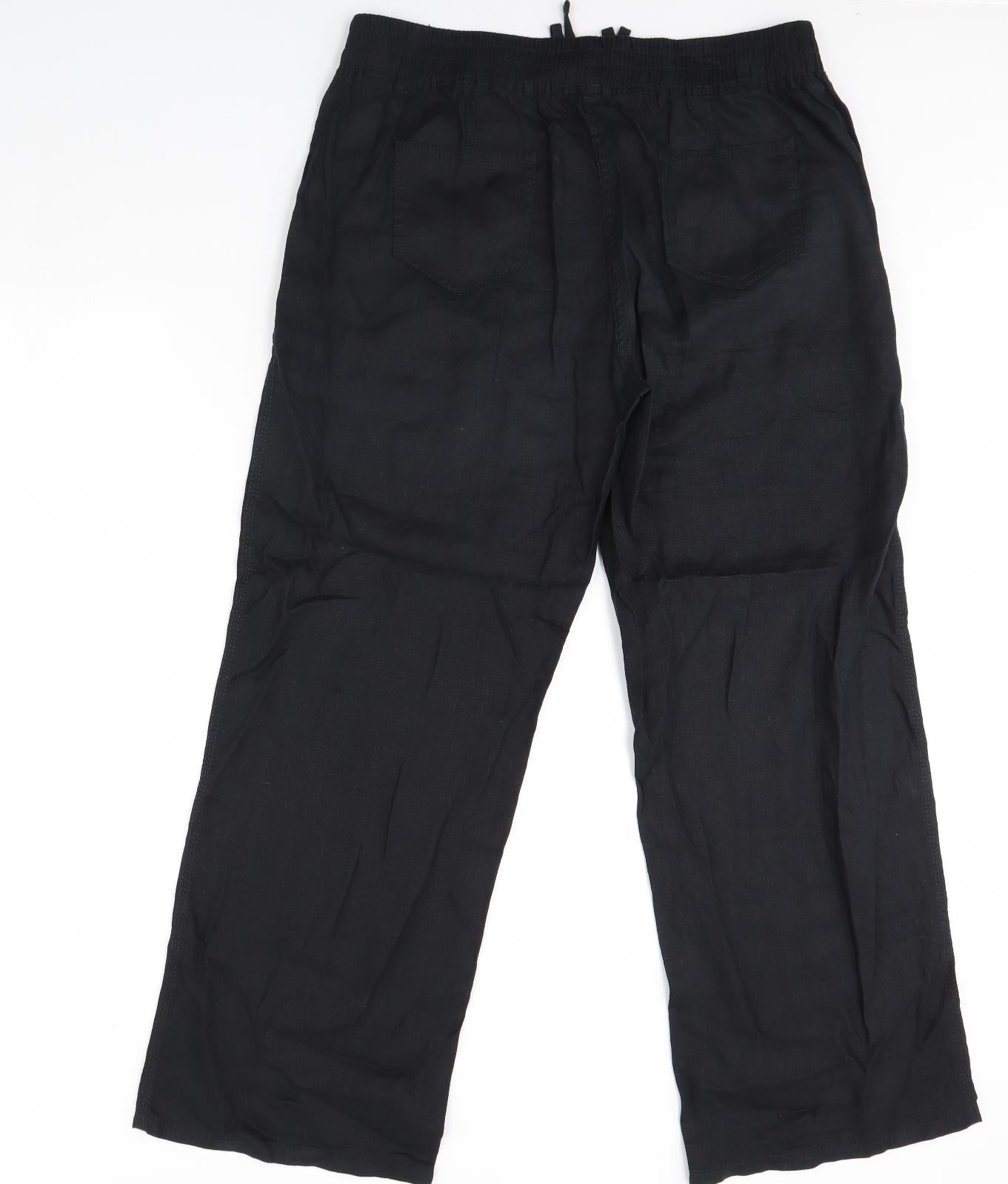 m&s Womens Black   Trousers  Size 16 L30 in