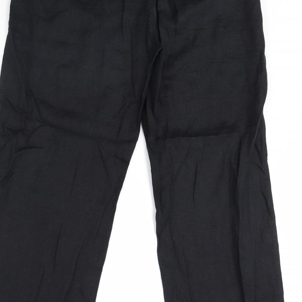 m&s Womens Black   Trousers  Size 16 L30 in