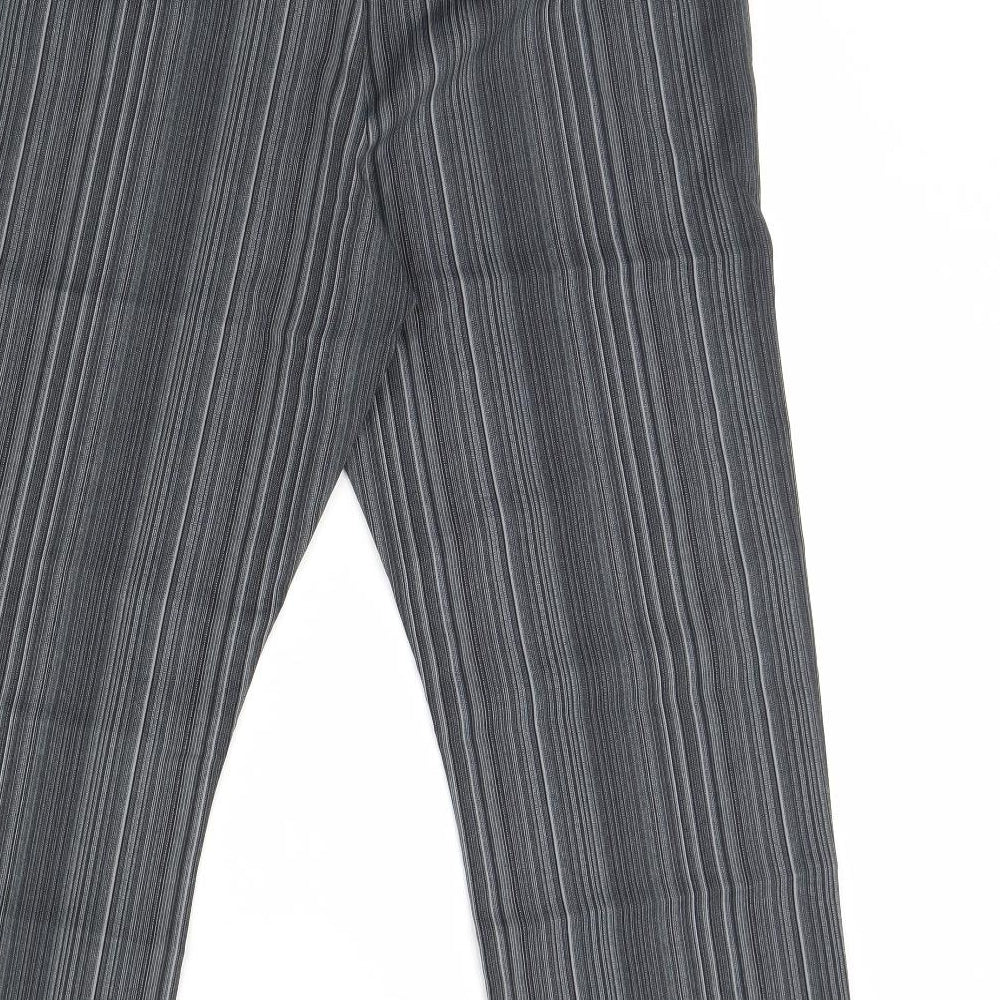 Preworn Womens Blue Striped  Trousers  Size 16 L30 in