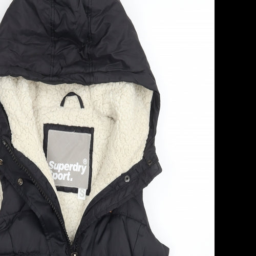Superdry Womens Black   Gilet Coat Size S