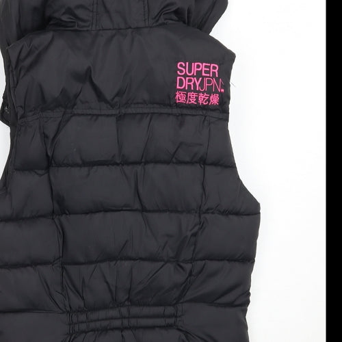 Superdry Womens Black   Gilet Coat Size S