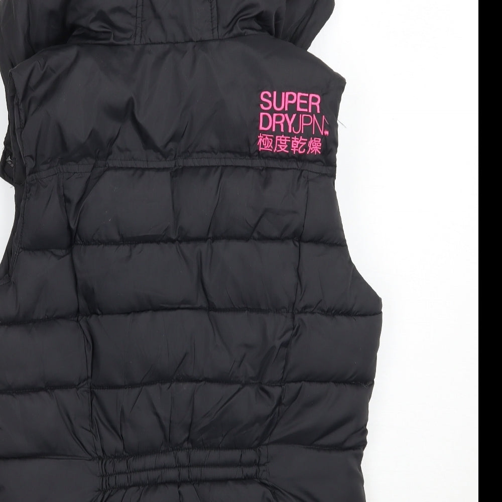 Superdry Womens Black   Gilet Coat Size S