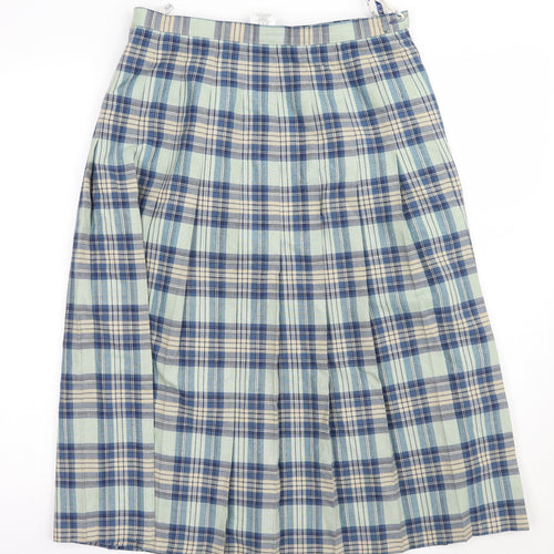 Eastex Womens Blue Check  A-Line Skirt Size 14