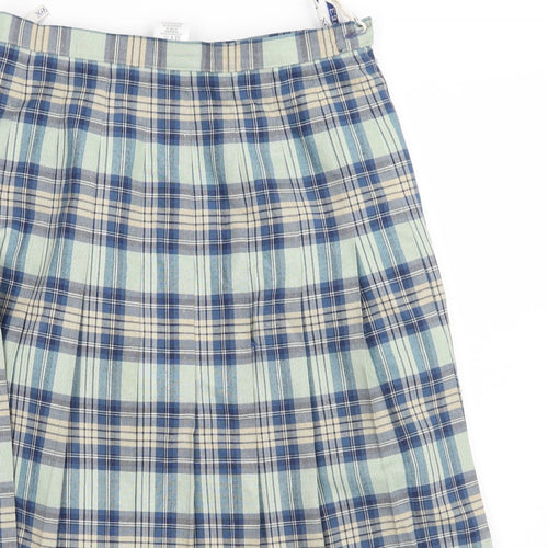 Eastex Womens Blue Check  A-Line Skirt Size 14