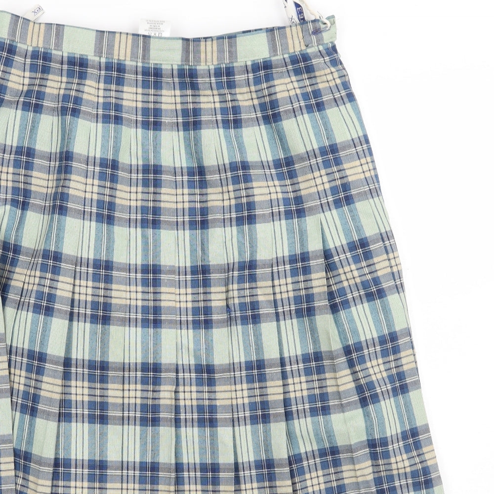 Eastex Womens Blue Check  A-Line Skirt Size 14