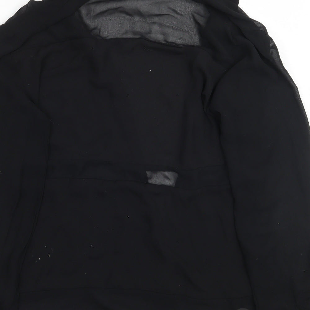 Topshop Womens Black   Basic Button-Up Size 10