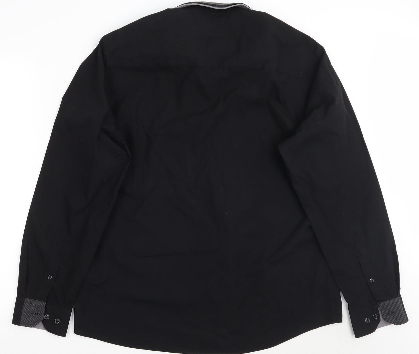 Jaccamo Mens Black    Button-Up Size XL