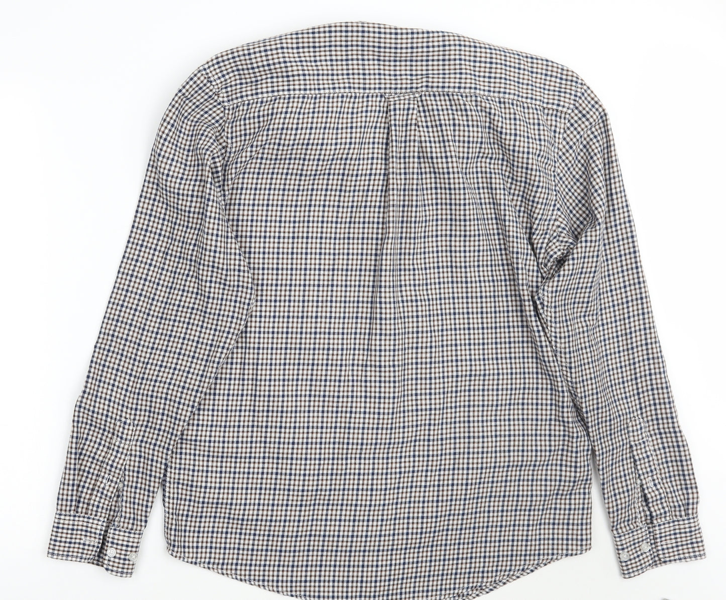 James pringle Mens Brown Check   Button-Up Size M
