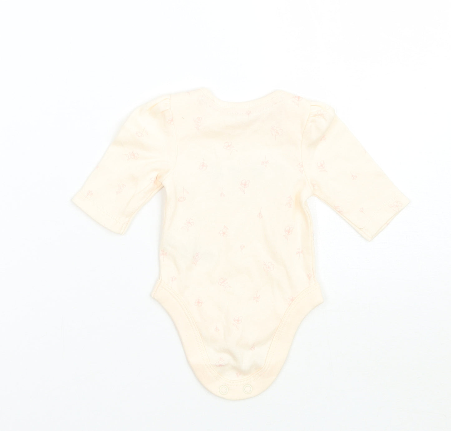 George Girls Beige Floral  Babygrow One-Piece Size Newborn  - Tiny baby