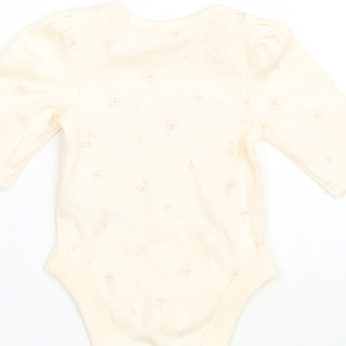 George Girls Beige Floral  Babygrow One-Piece Size Newborn  - Tiny baby