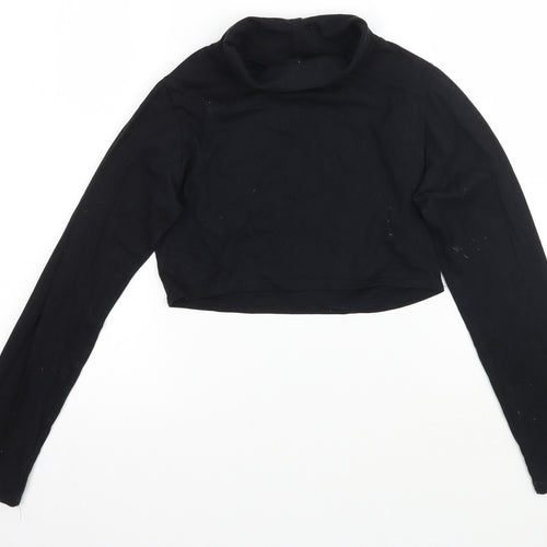 Missguided Womens Black   Cropped T-Shirt Size M