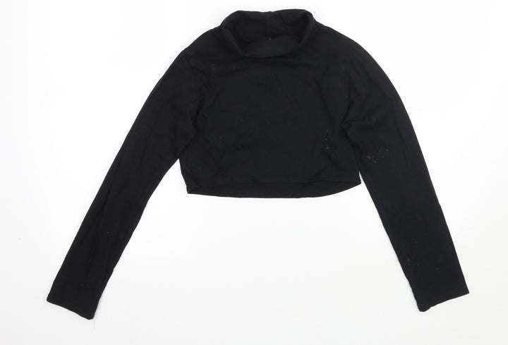 Missguided Womens Black   Cropped T-Shirt Size M
