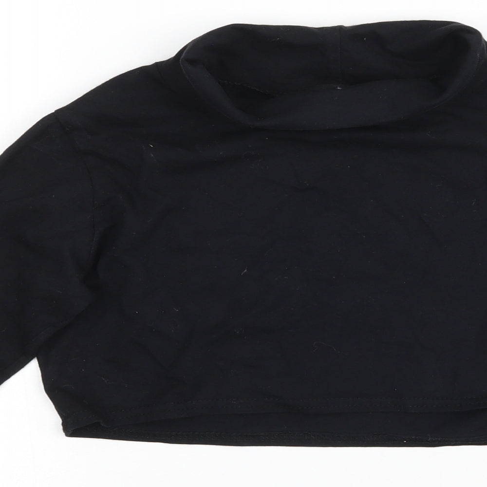 Missguided Womens Black   Cropped T-Shirt Size M