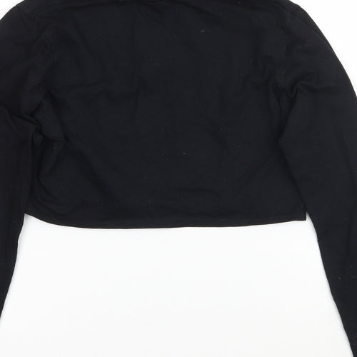 Missguided Womens Black   Cropped T-Shirt Size M