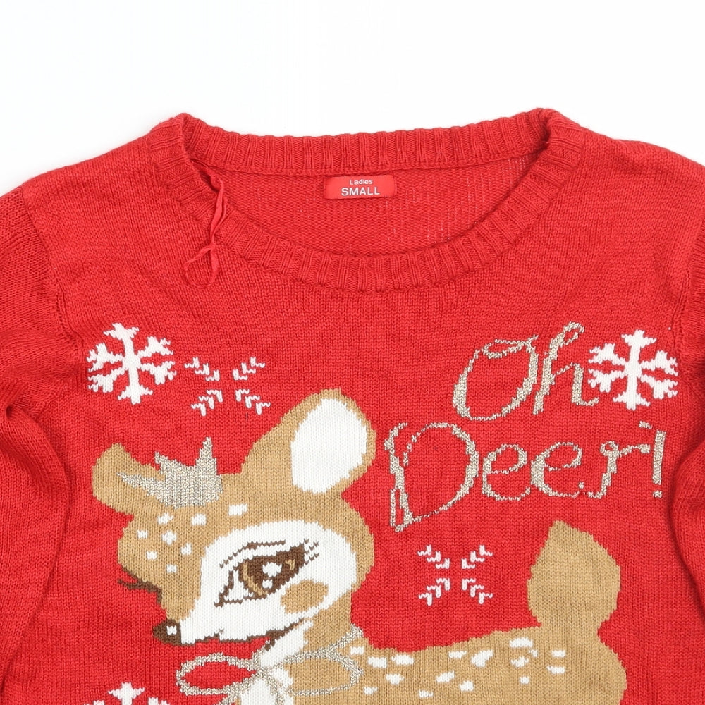 Preworn Womens Red   Pullover Jumper Size S