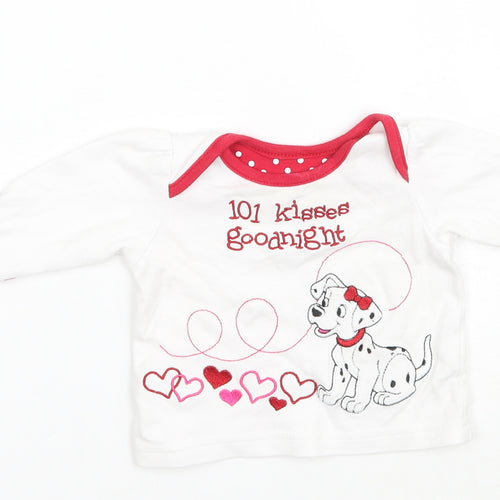 George Girls White   Basic T-Shirt Size Newborn